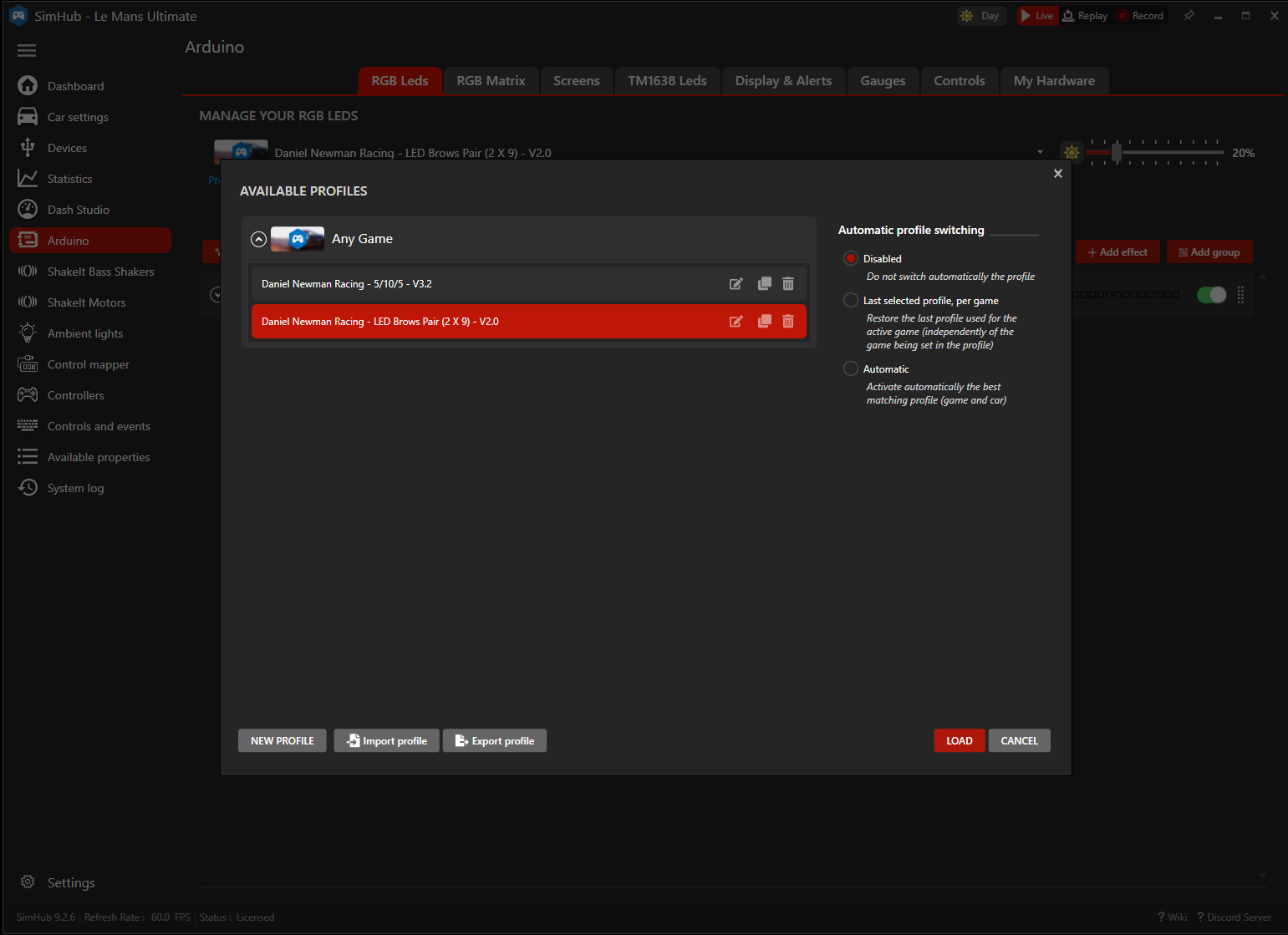 Step 1: Load Profiles